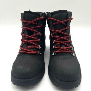 New Cliffs by White Mountain Porter Black Hiking Boots Red Laces‎ Women Size 6